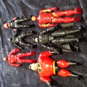 Lot of 5 11" Action Figures and 1 9.5" Action Figures